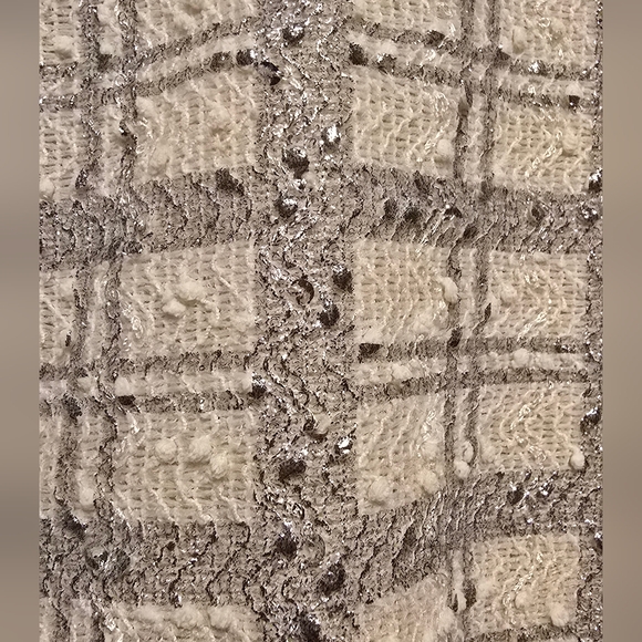 Eva Mendez for NY & Co Cropped Tweed Blouse with Sequin Finish sz 14 - Picture 3 of 5